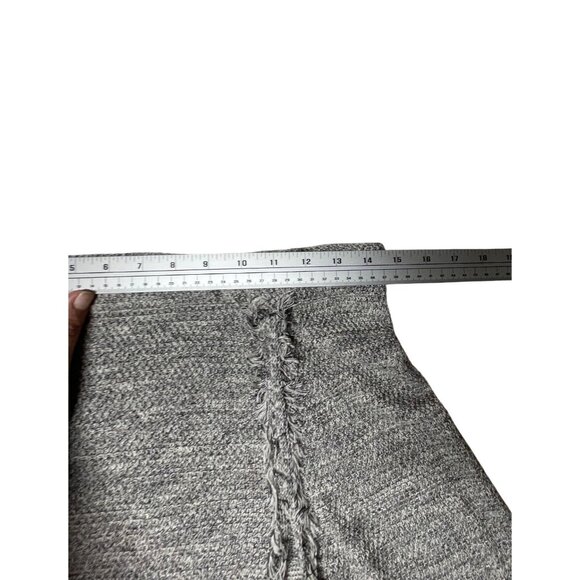Nic + Zoe Women's Skirt Sz S  Gray Fringe Knit A-Line Women's Cotton Blend Stret - Picture 5 of 11